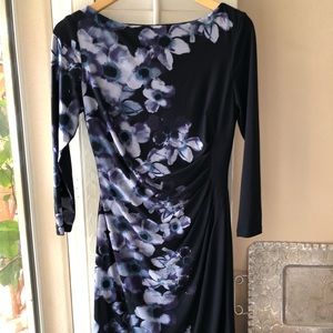 Ralph Lauren midi dress with waist ruching